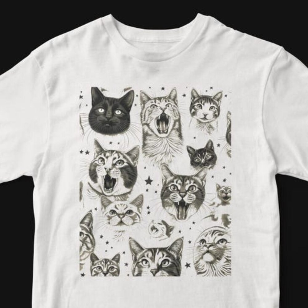 Cat T-Shirt, Cat Lover Gift, Kittens T-Shirt, Multiple Cats Shirt